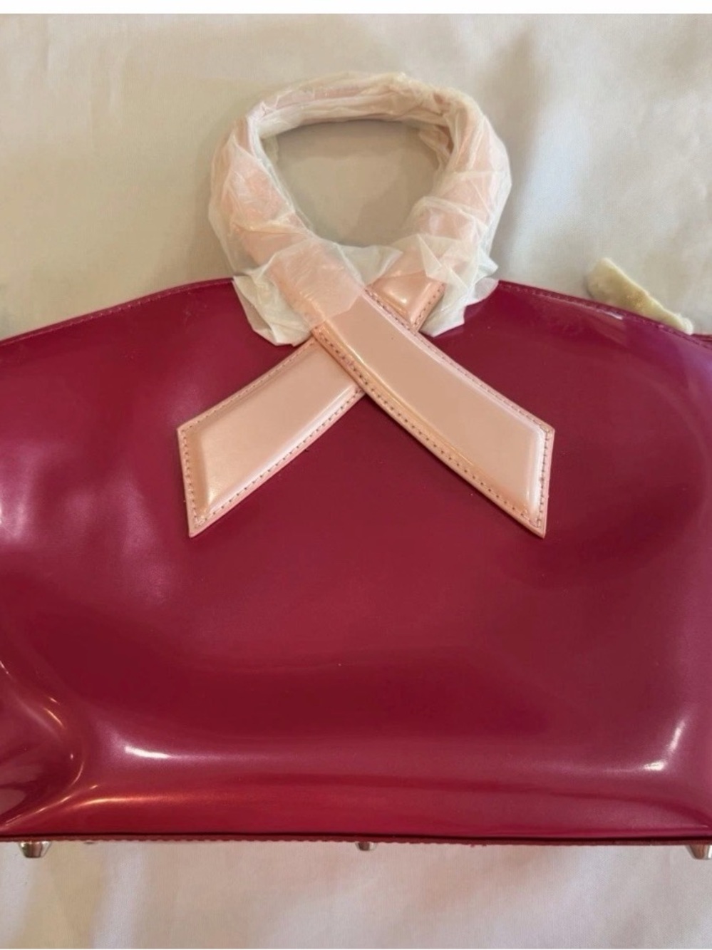 NWT Beijo “Pinky Promise” Fuschia & Petal Pink Women’s Purse With Dust Bag - Picture 7 of 11